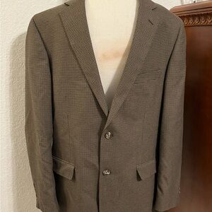 Men's Tasso Elba Brown Checkered Blazer